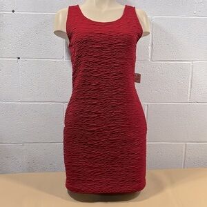 NWT Forever 21 bright red patterns, stretchy cocktail dress​​​​​​​